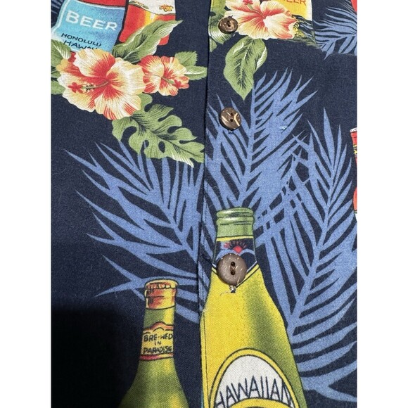 Thums Up Sportswear Vintage Hawaiian Shirt Mens Size‎ Large Beer Vacation Top - Picture 4 of 8